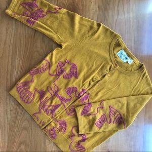 Anthropologie embroidered cardigan